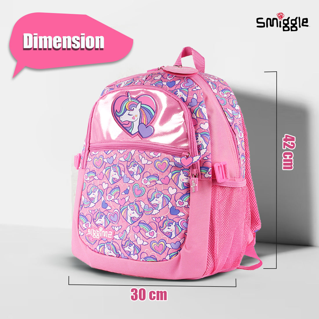 Smiggle Fly High Classic Attach Backpack Pink, 3Y+