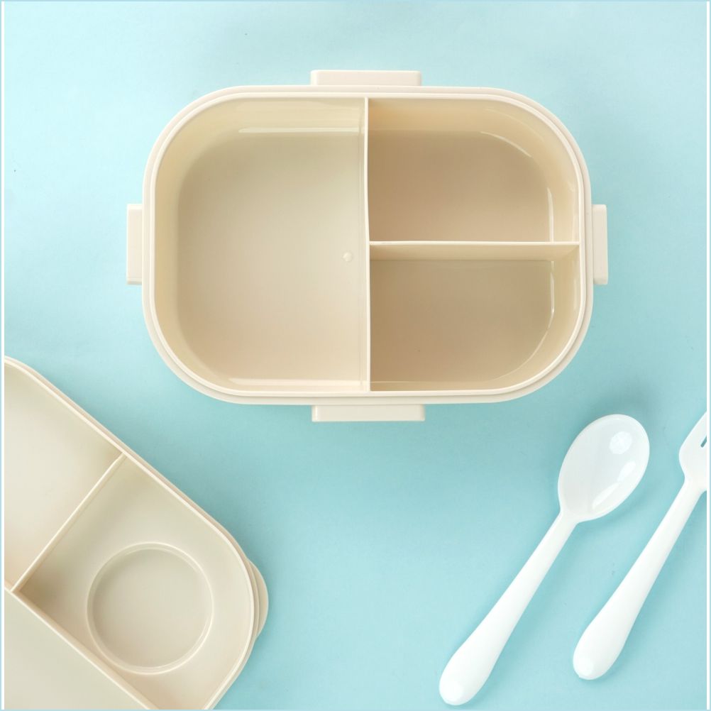 Little Surprise Box, Orange Big Eye Dino 2 decker Lunch Box for Kids