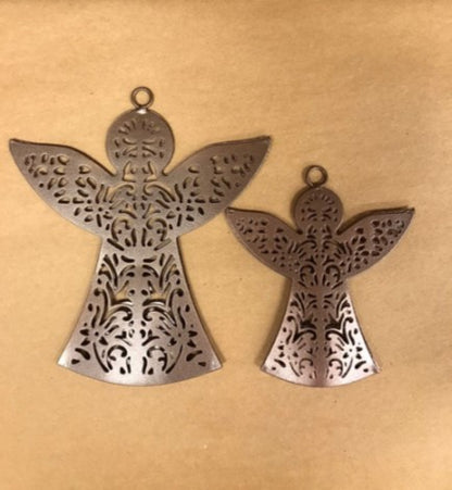 ELENA by SWEN, pack of 2 Filigree Peace Angel Christmas Tree Ornaments
