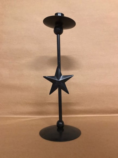 MADALINA, tall midnight Star Taper Candle Holder by SWEN