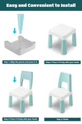 OPlus Learning Chair for Kids - Pastel Blue and white