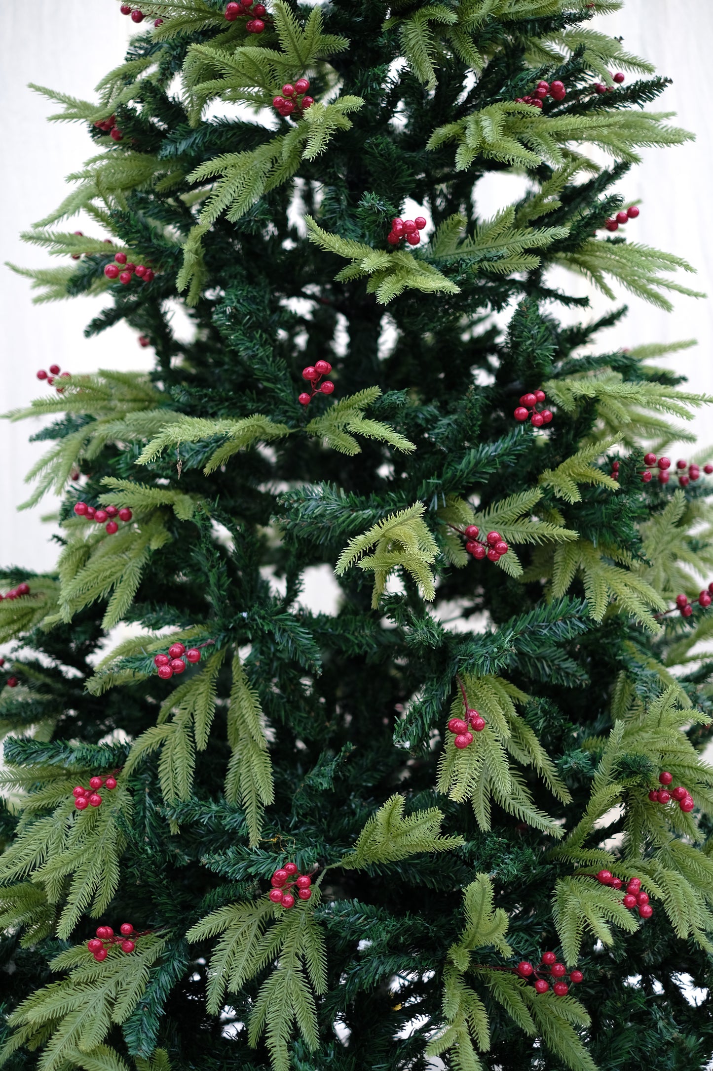 SWEN 8 feet RAZ christmas tree with cherries and dual color leaves