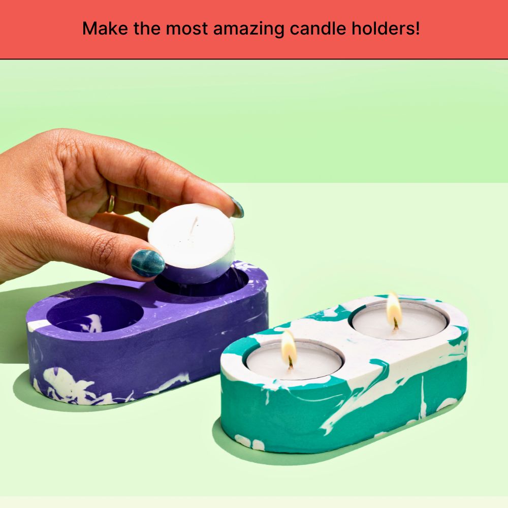 DIY Jesmonite Tea Light Candle Holder