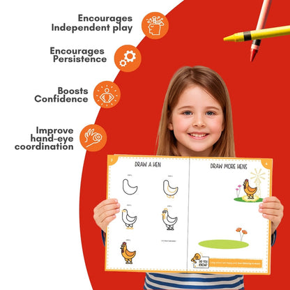 PEPPLAY STEP BY STEP DRAWING BOOK - CUTE FARM ANIMAL