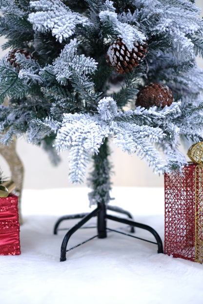 SWEN 4 feet EATON christmas tree with frosting and pine cones