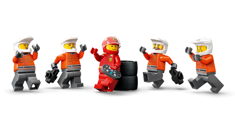 F1 Pit Stop & Pit Crew with Ferrari Car V29