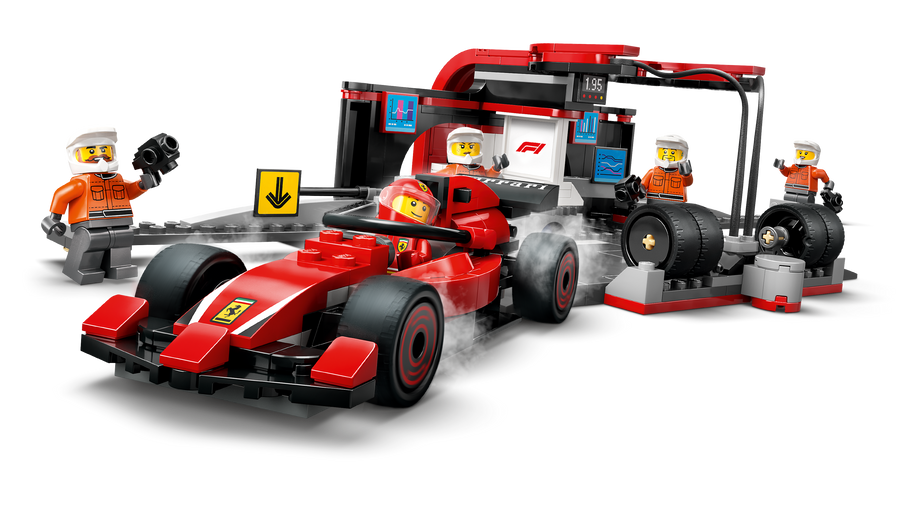 F1 Pit Stop & Pit Crew with Ferrari Car V29