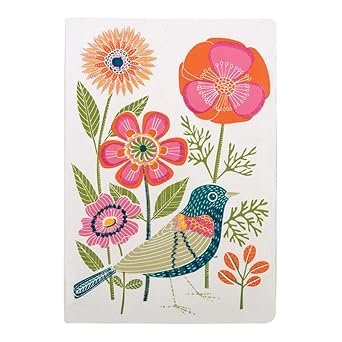 Handmade Embroidered Journal: Avian Friends