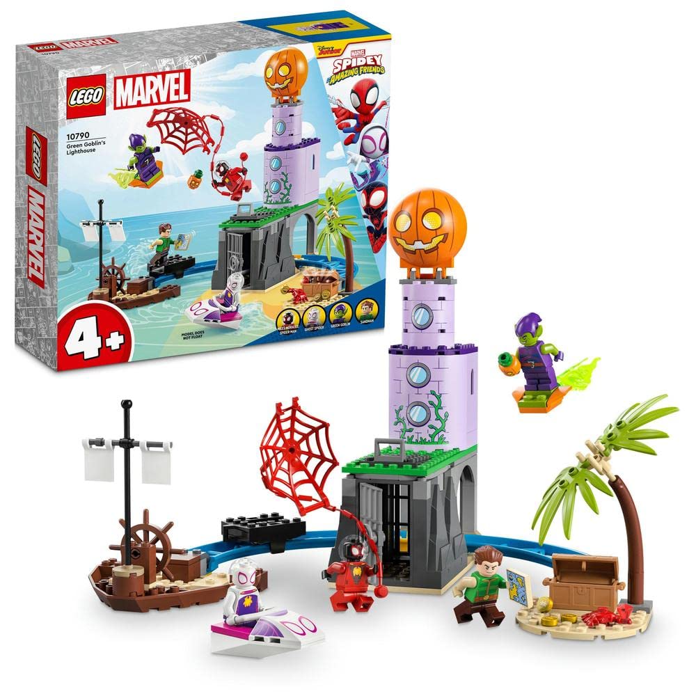 LEGO Marvel Team Spidey at Green Goblin's Lighthouse (149 Pieces) - Ages 4+