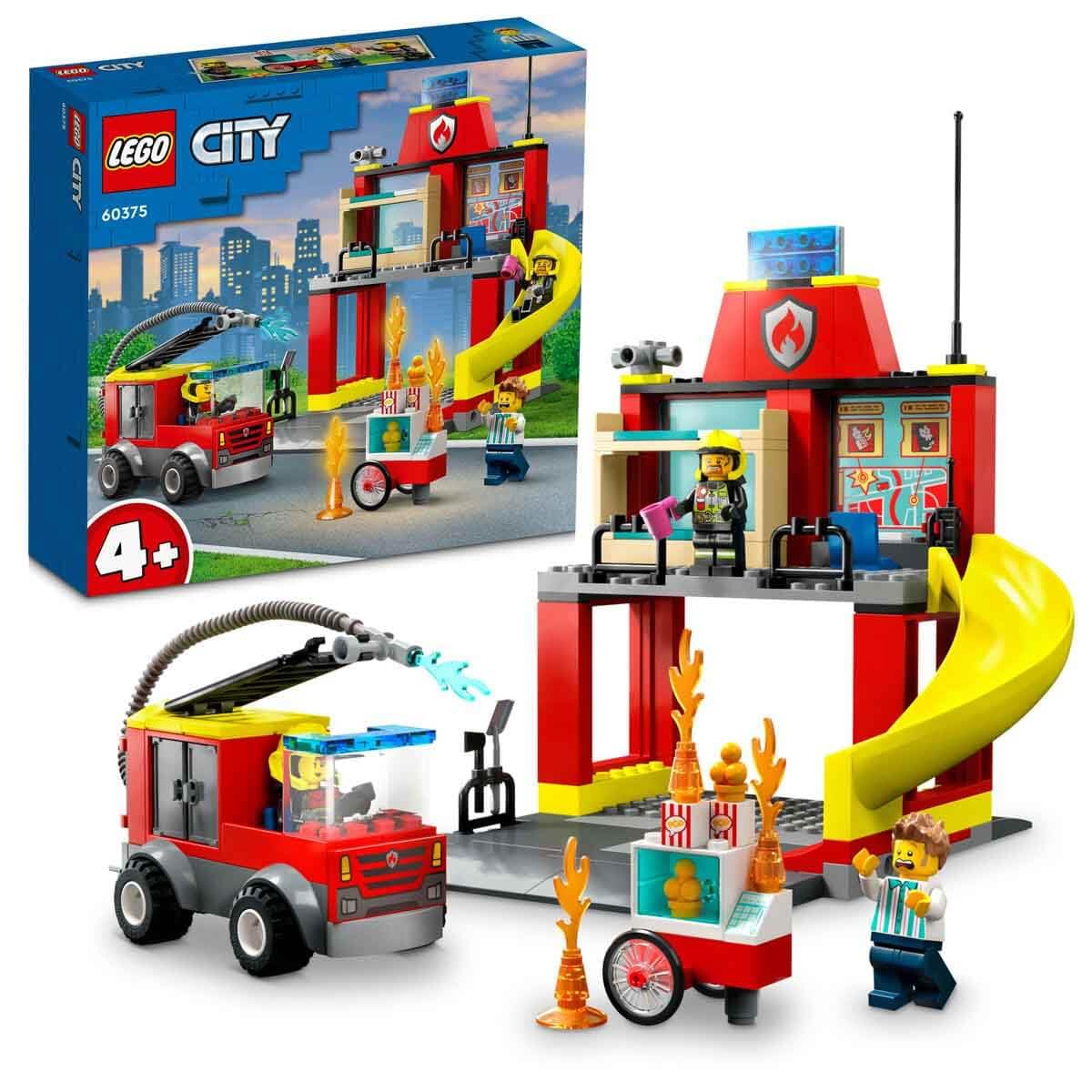 LEGO City Fire Station & Fire Engine Building Toy Set | 4 Yrs+