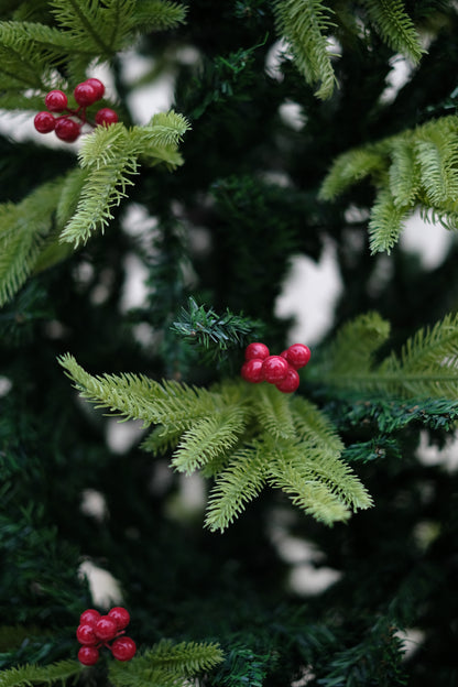 SWEN 8 feet RAZ christmas tree with cherries and dual color leaves