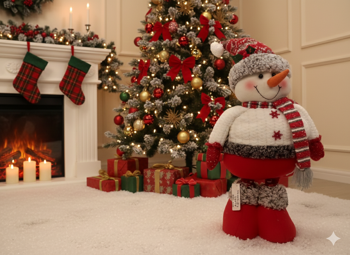 ALORA, Pack of 2 Cozy Plush Snowman Figures by SWEN