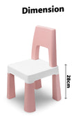 OPlus Learning Chair for Kids - Pastel pink and white