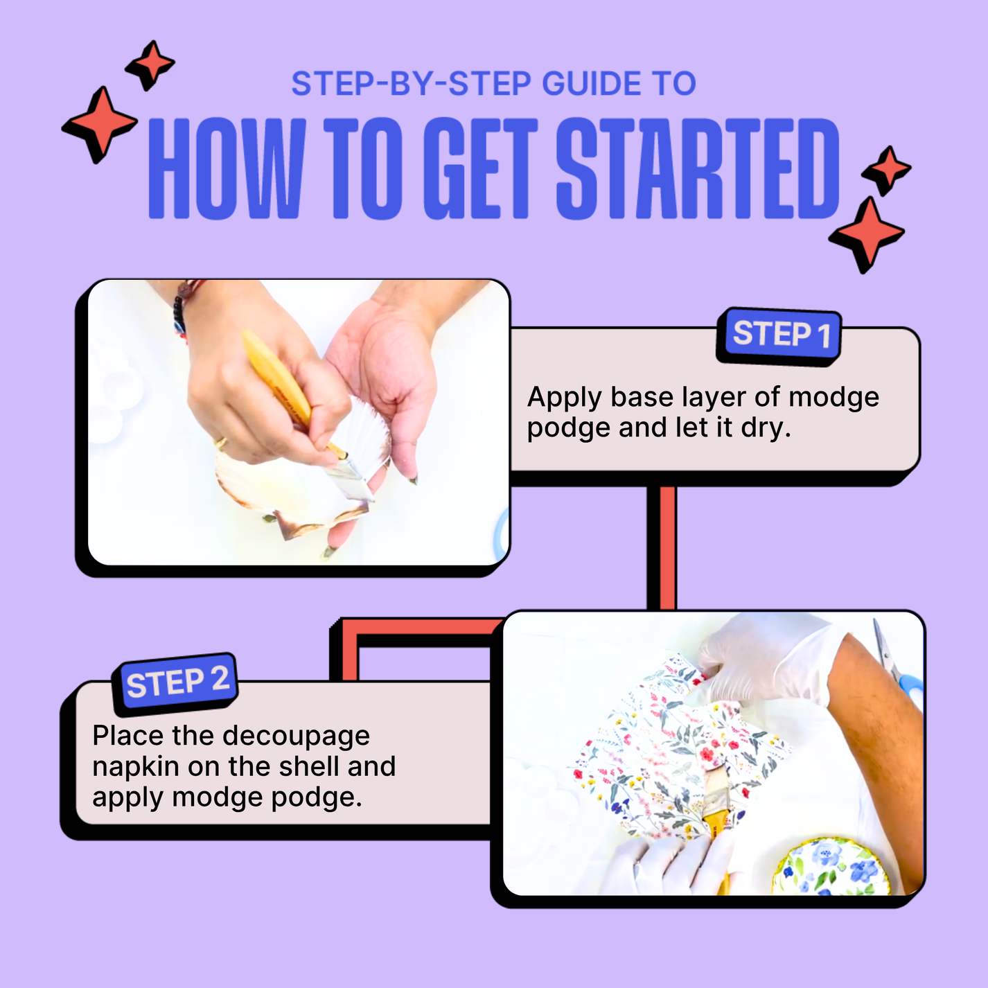 DIY Decoupage Shells Kit