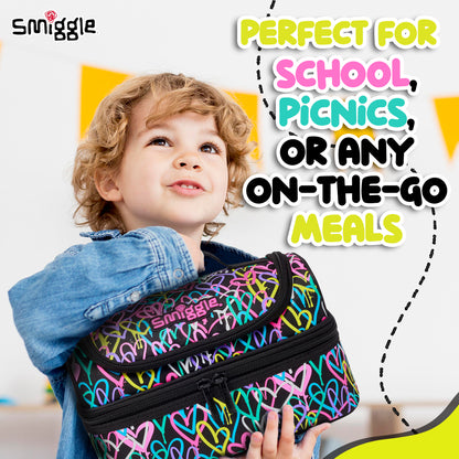 Smiggle NE LBOX DBL DECK IHS I HEART BLACK
