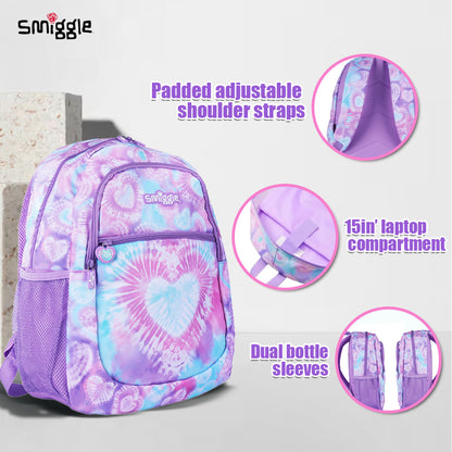 Smiggle I Heart Smiggle Classic Backpack Lilac, 3Y+