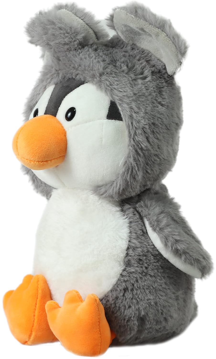Mirada 25cm Super Soft Hoodie Penguin-Grey