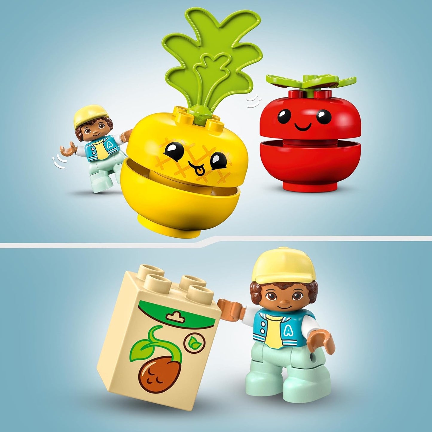 LEGO Duplo My First Fruit and Vegetable Tractor 10982 Building Toy Set (19 Pieces)|Multicolor | 18months+