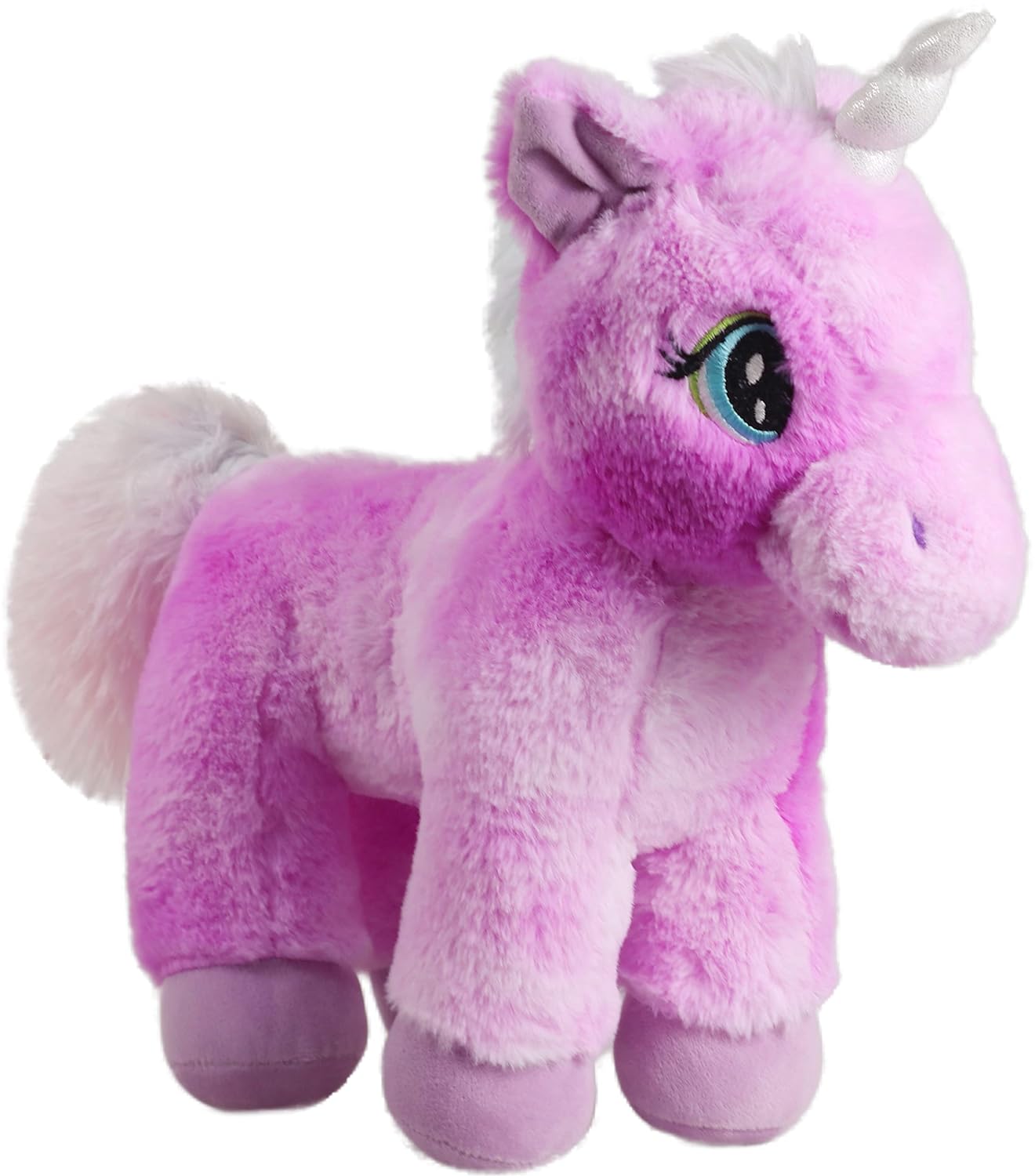 Mirada 32cm Standing Unicorn With Glitter Horn - Purple