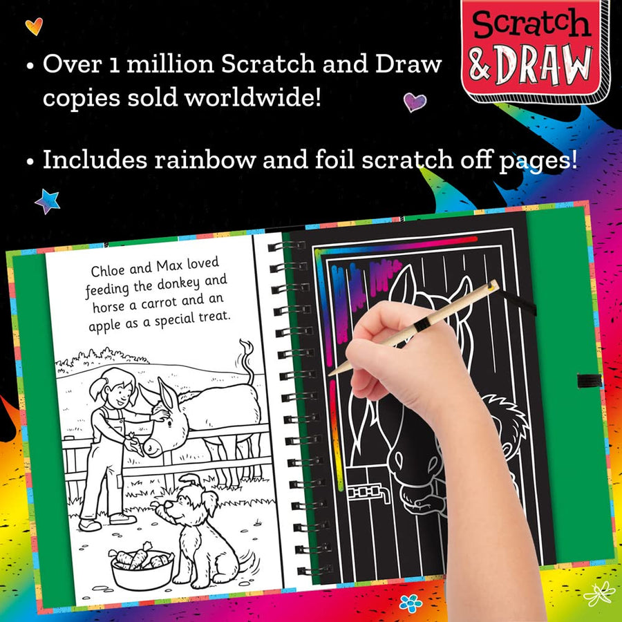 Scratch and Draw: Farm Animals | 5 Years & Up