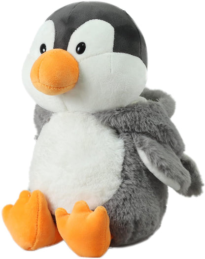 Mirada 25cm Super Soft Hoodie Penguin-Grey