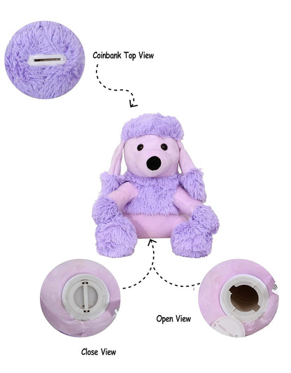 Mirada 25cm Coin Bank Poodle - Lavender