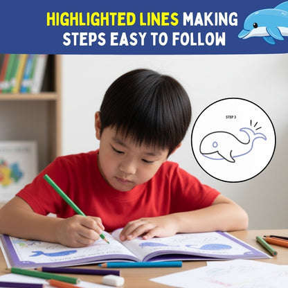 PEPPLAY STEP BY STEP DRAWING BOOK - MYSTICAL MARINE LIFE