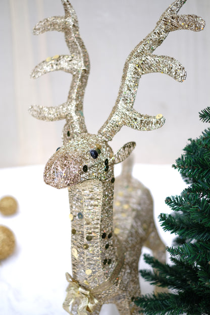 Rudolph, Shimmering Gold LED Reindeer Decoration by SWEN - 1.2 M