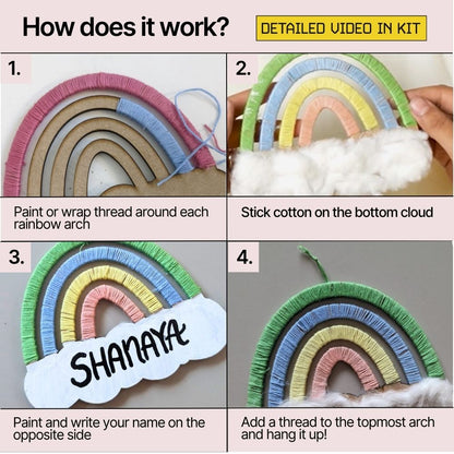 DIY Rainbow Wall Hanging Box (5 people)