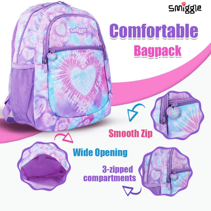 Smiggle I Heart Smiggle Classic Backpack Lilac, 3Y+