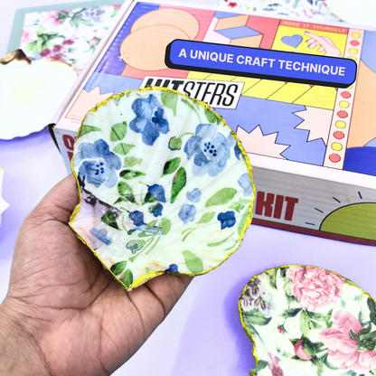 COMBO: DIY Shell Candle Kit & DIY Decoupage Shells Kit