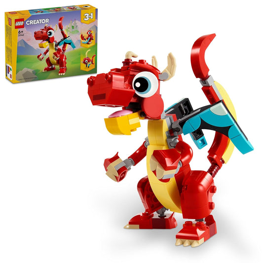 LEGO Creator Red Dragon 3in1 Animal Toy Set  (149 Pieces) | 6+ Years