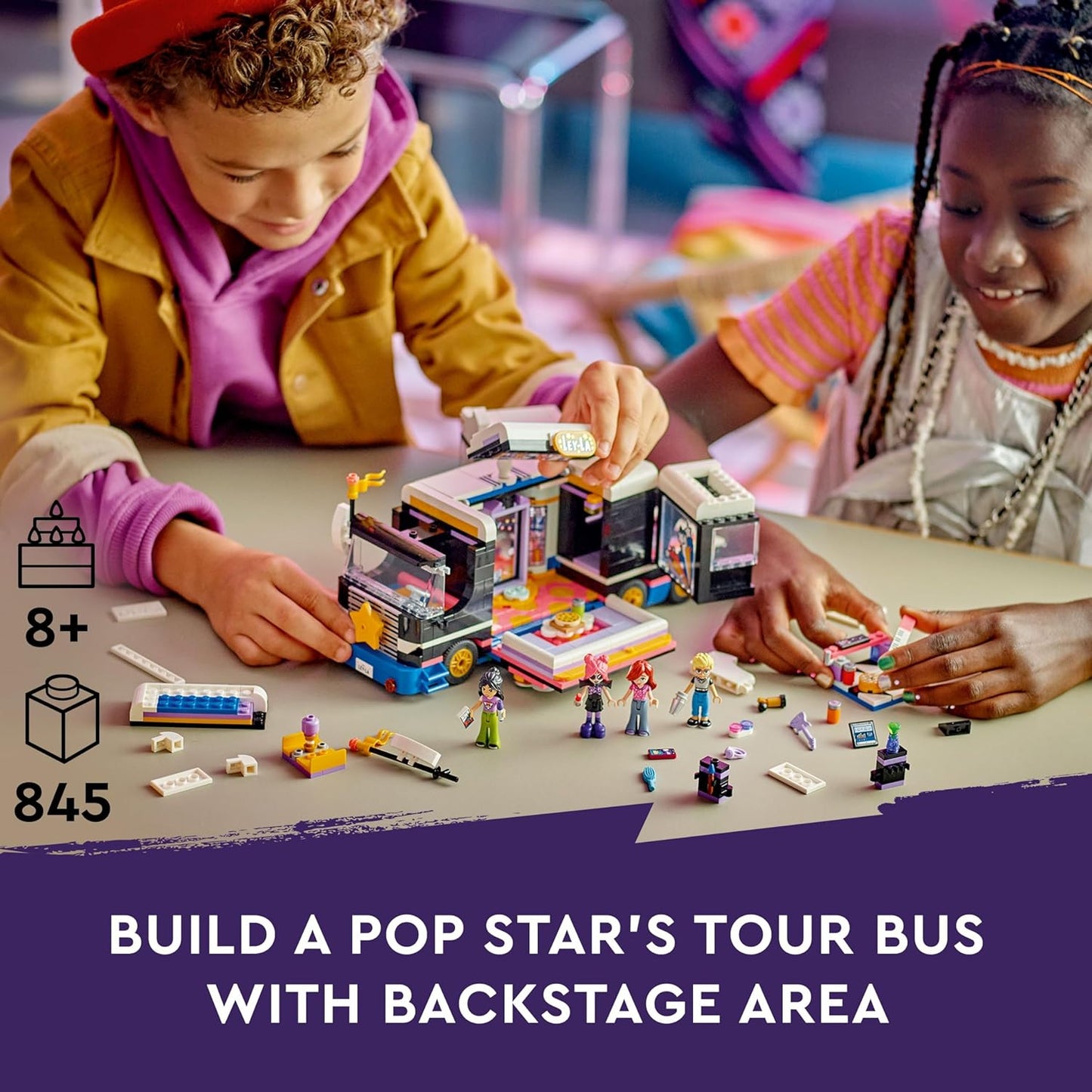 LEGO Friends Pop Star Music Tour Bus Toy | 8 Years+