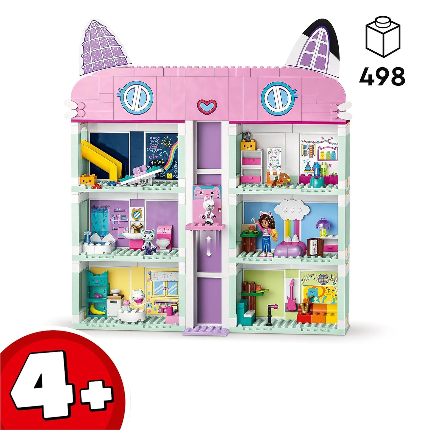 LEGO Gabby’s Dollhouse Building Toy Set (498 Pieces)| 4 Yrs+