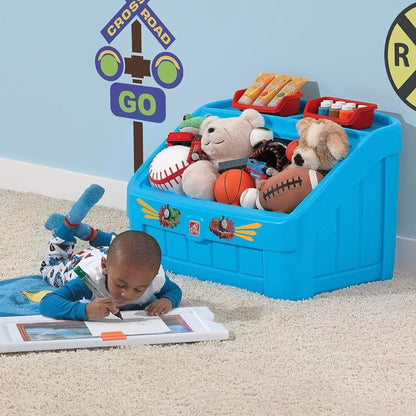 STEP2 THE TRAIN TANK ENGINE  2-IN-1 TOY BOX & ART LID