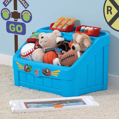 STEP2 THE TRAIN TANK ENGINE  2-IN-1 TOY BOX & ART LID
