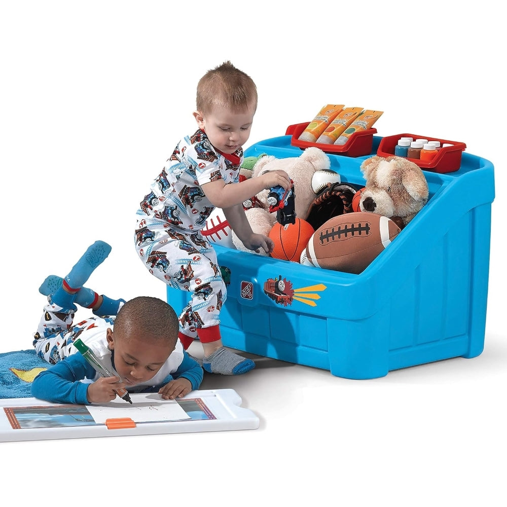 STEP2 THE TRAIN TANK ENGINE  2-IN-1 TOY BOX & ART LID