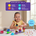 Skillmatics Sandeezy | Ice Cream Parlour | 3 Years + | Sand Kit for Kids