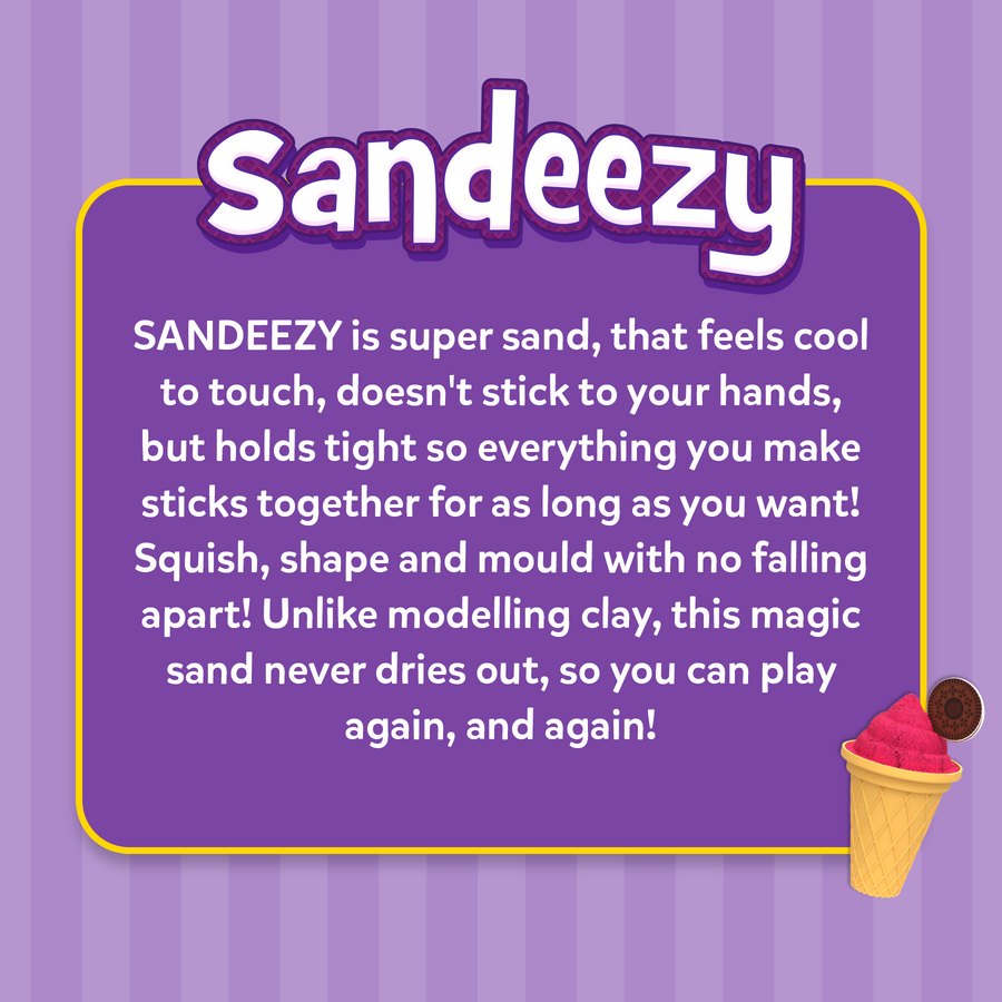 Skillmatics Sandeezy | Ice Cream Parlour | 3 Years + | Sand Kit for Kids