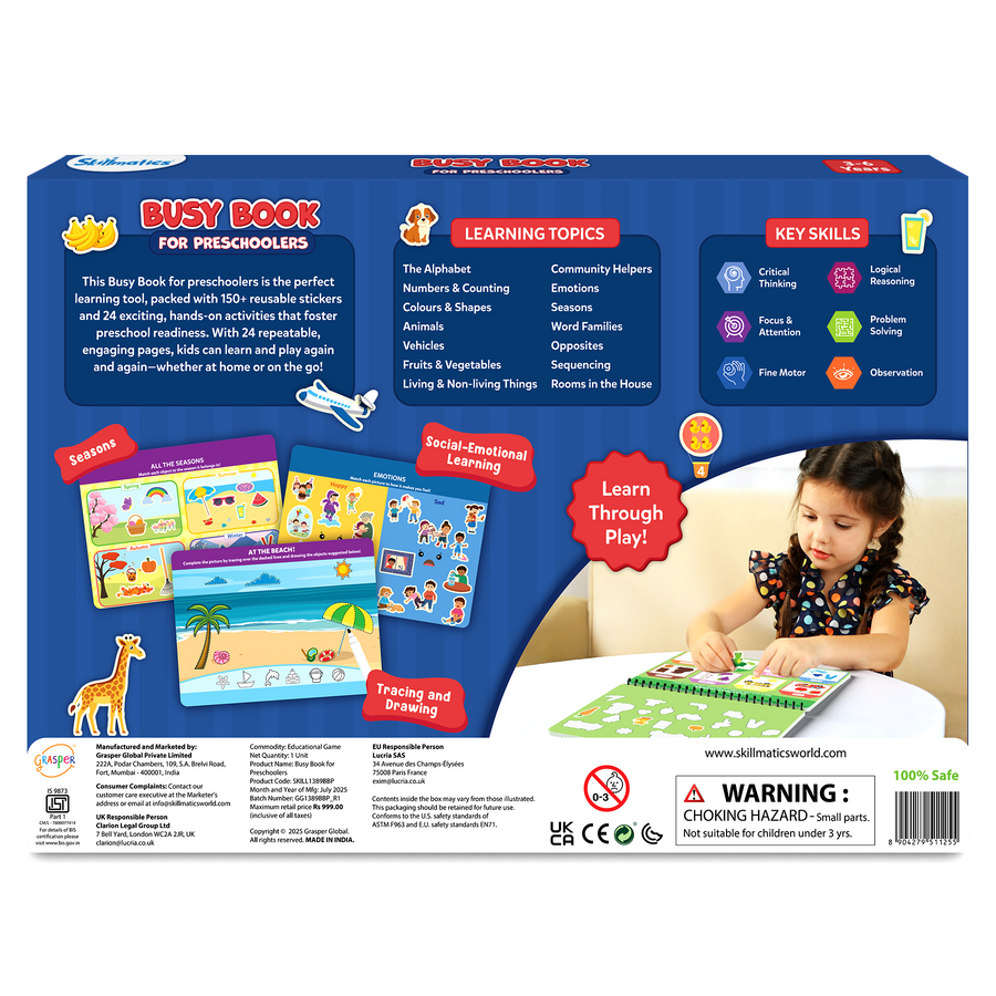 Busy Book for Preschoolers | 3-6Years