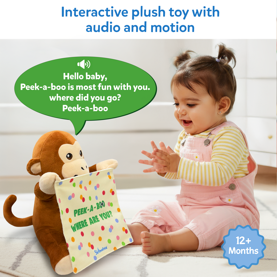 Peek-a-boo Monkey Mischief | 12 months+ 1 Battery-Operated Interactive Plush Toy