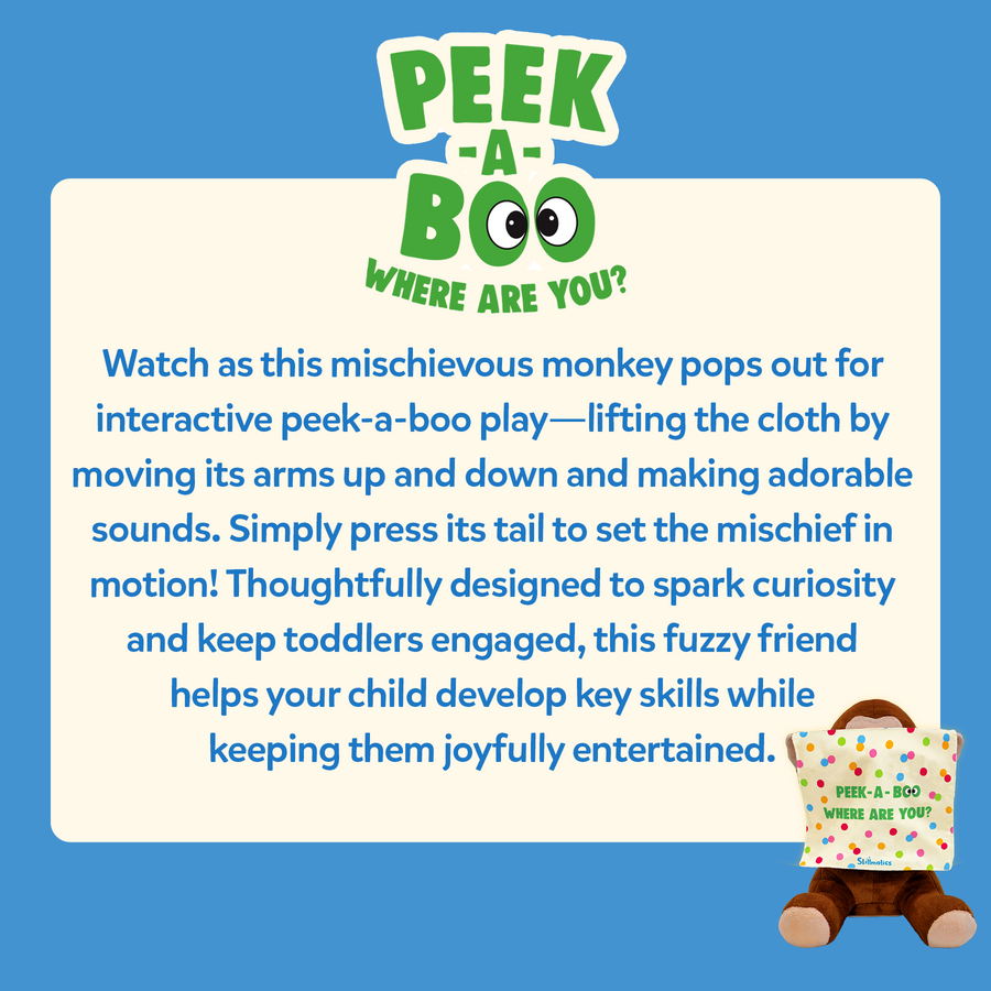 Peek-a-boo Monkey Mischief | 12 months+ 1 Battery-Operated Interactive Plush Toy