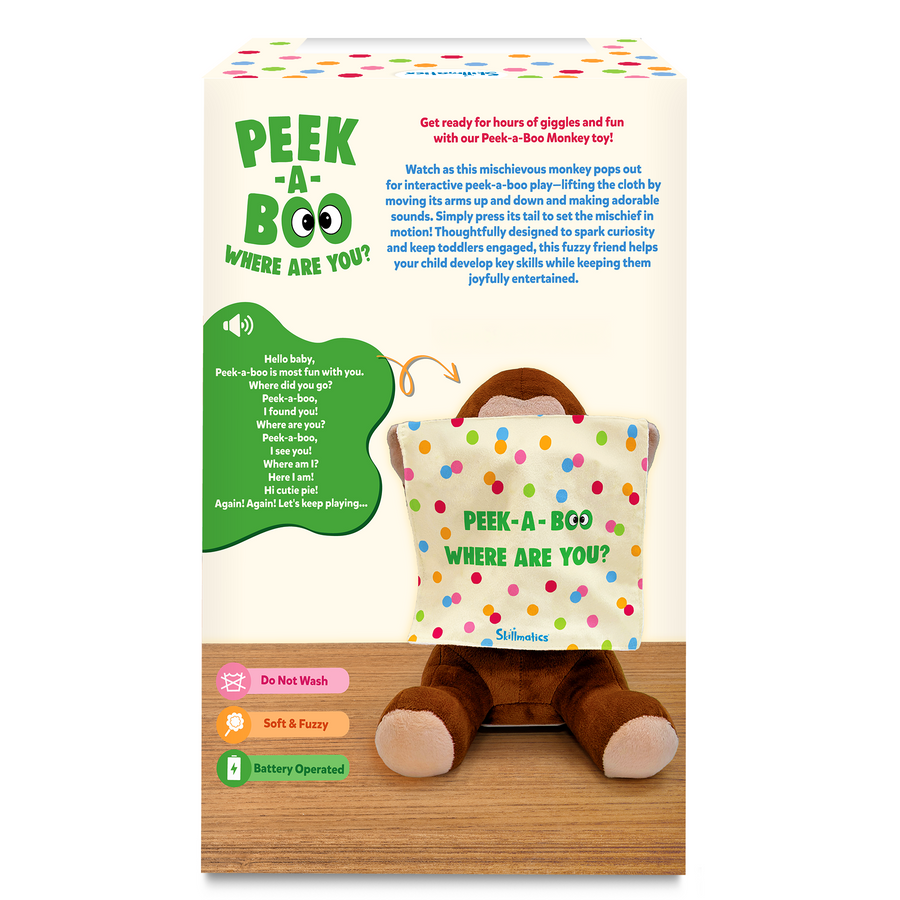 Peek-a-boo Monkey Mischief | 12 months+ 1 Battery-Operated Interactive Plush Toy