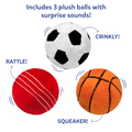 My First Sports Bag | 6 months & Up | Soft Plush Balls for Babies & Toddlers