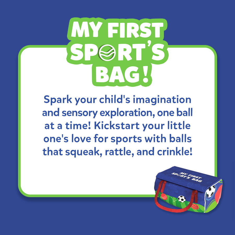 My First Sports Bag | 6 months & Up | Soft Plush Balls for Babies & Toddlers