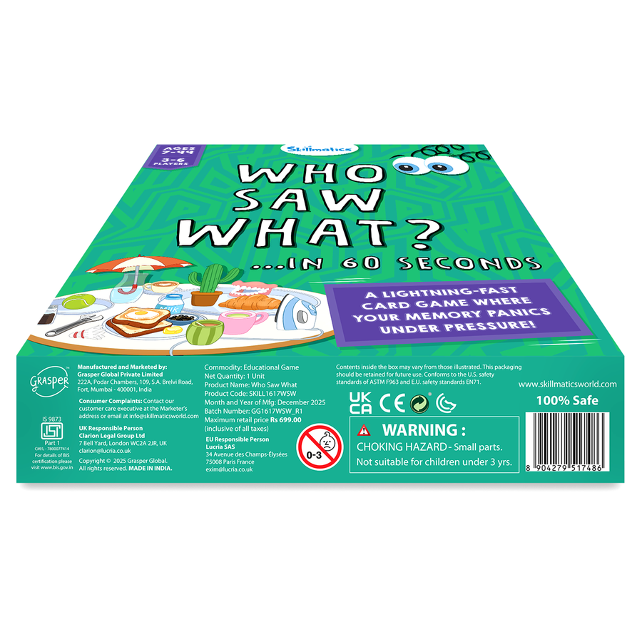Who Saw What? | 7-99 Years | 3-6 Player Game