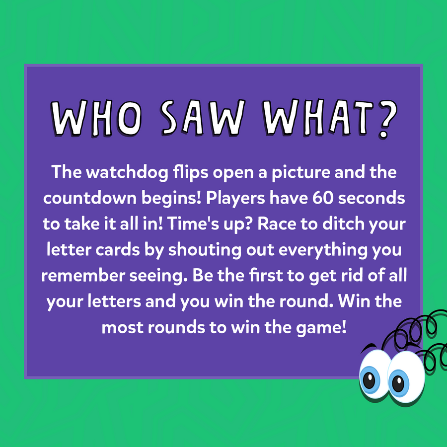 Who Saw What? | 7-99 Years | 3-6 Player Game