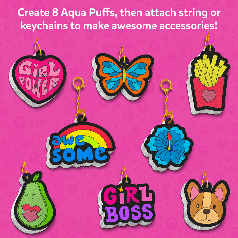 Aqua Puffs - Girl Power | 4Years+ Keychain Making Kit