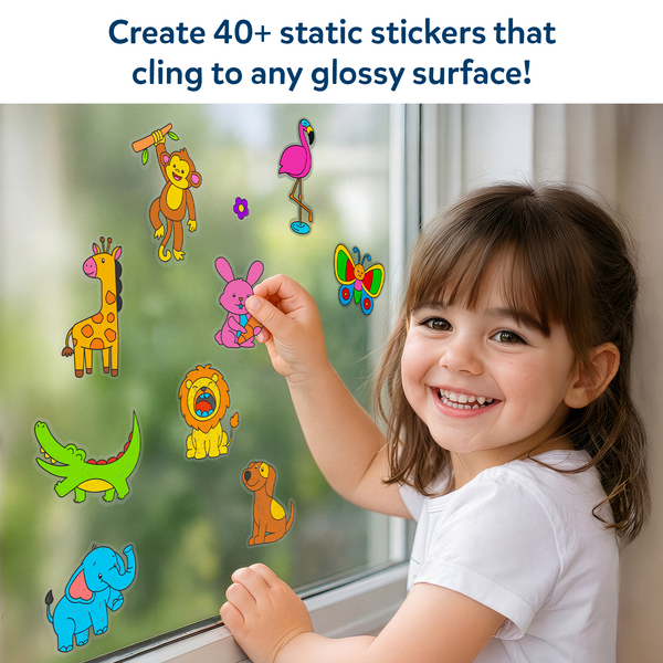 Color Clingz - Amazing Animals | 3Years+ Window Stickers Activity Kit