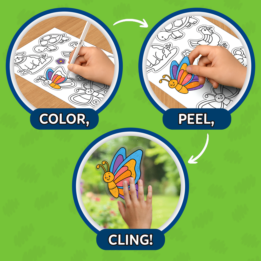 Color Clingz - Amazing Animals | 3Years+ Window Stickers Activity Kit